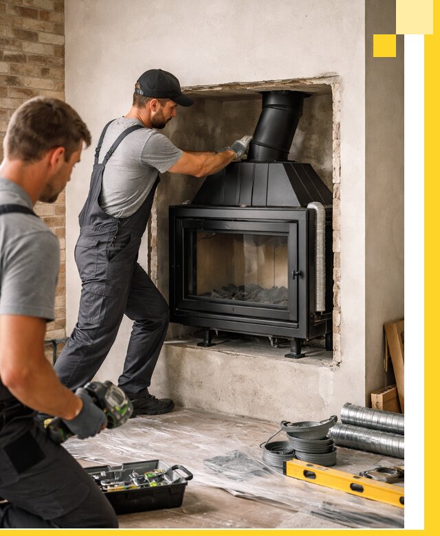 Установка каминных топок в Конаково: монтаж, подключение