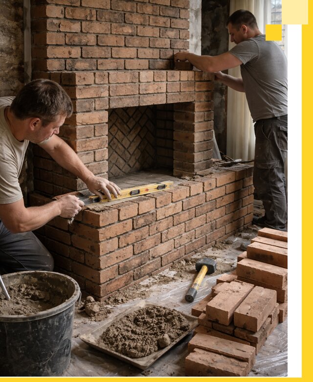 Изготовление и установка кирпичных каминов в Конаково