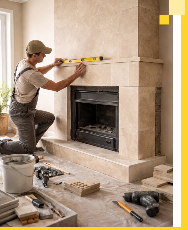 Установка и монтаж каминов в частном доме под ключ в Конаково