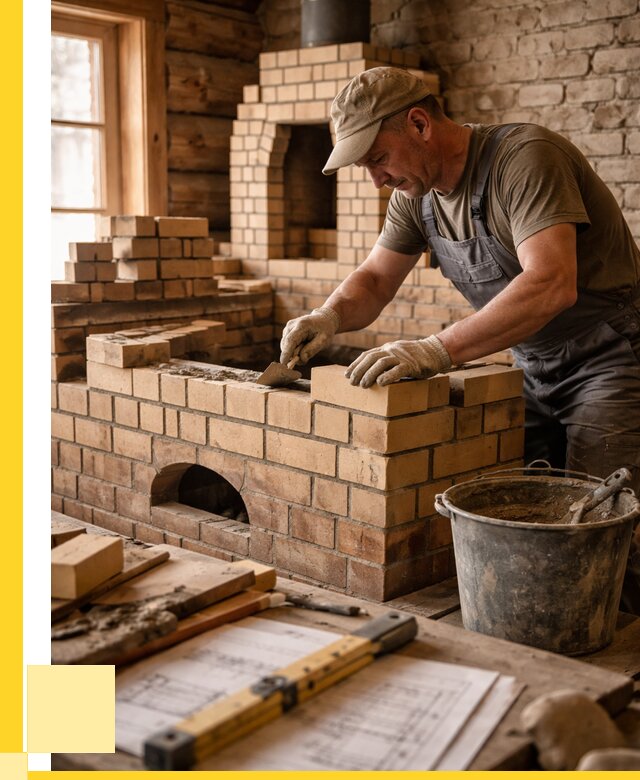 Кладка печей из кирпича в Конаково цены от 30411 р. - ЭриданКнк