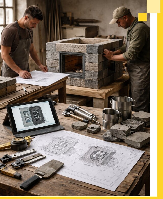 Разработка проектов печей с согласованием и монтажом в Конаково