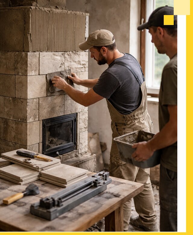 Профессиональная облицовка печей в Конаково: керамика и камень