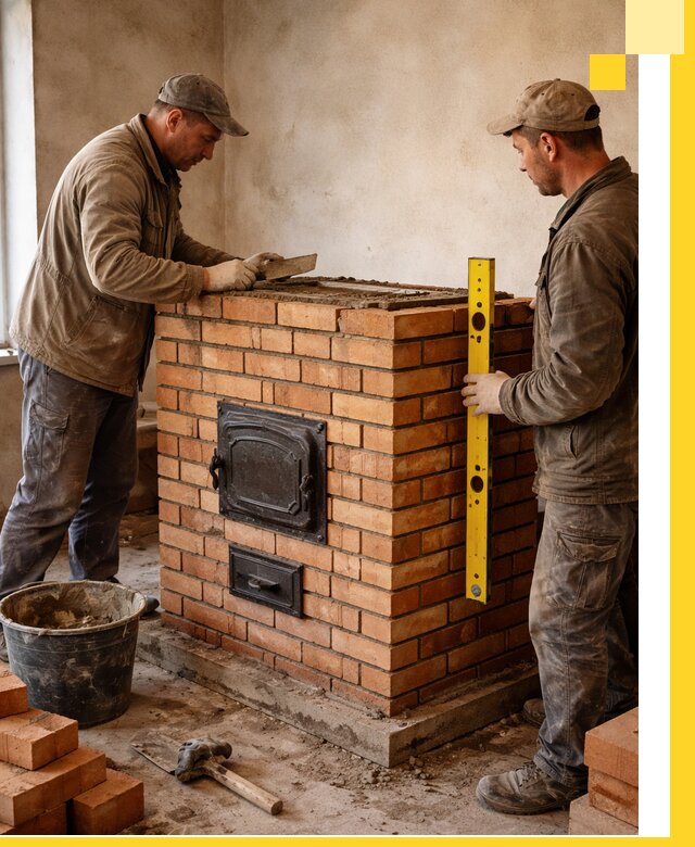 Отопительные печи под ключ в Конаково, установка и сборка