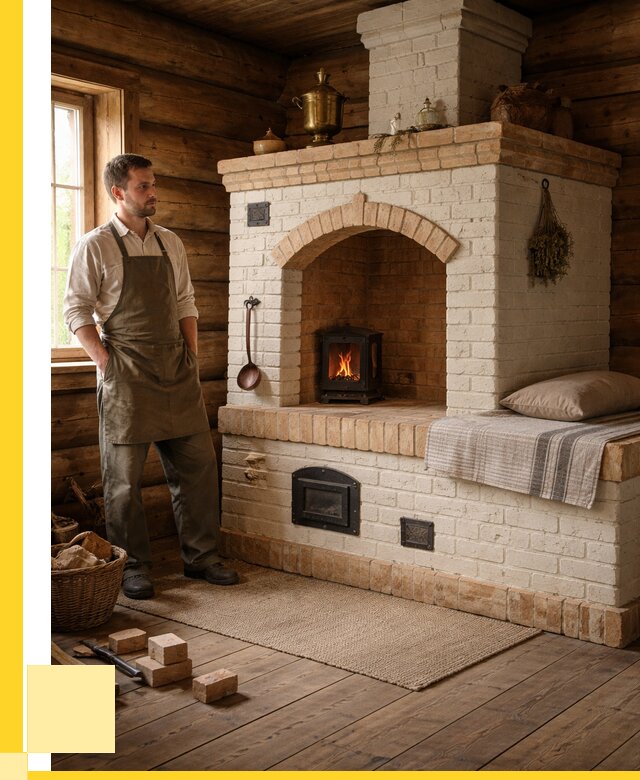 Русские печи с лежанкой под ключ в Конаково от 152055 р. ЭриданКнк