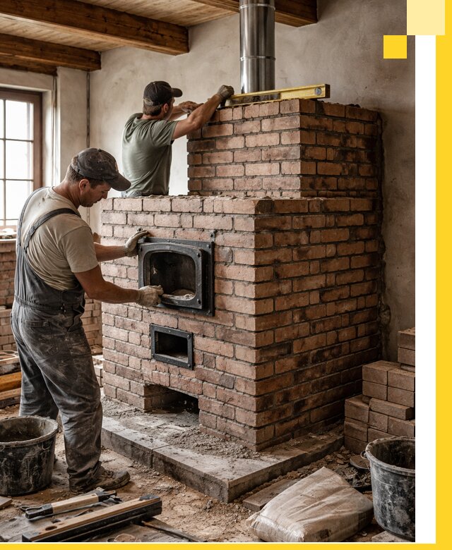 Печи для загородного дома под ключ в Конаково — монтаж и сервис