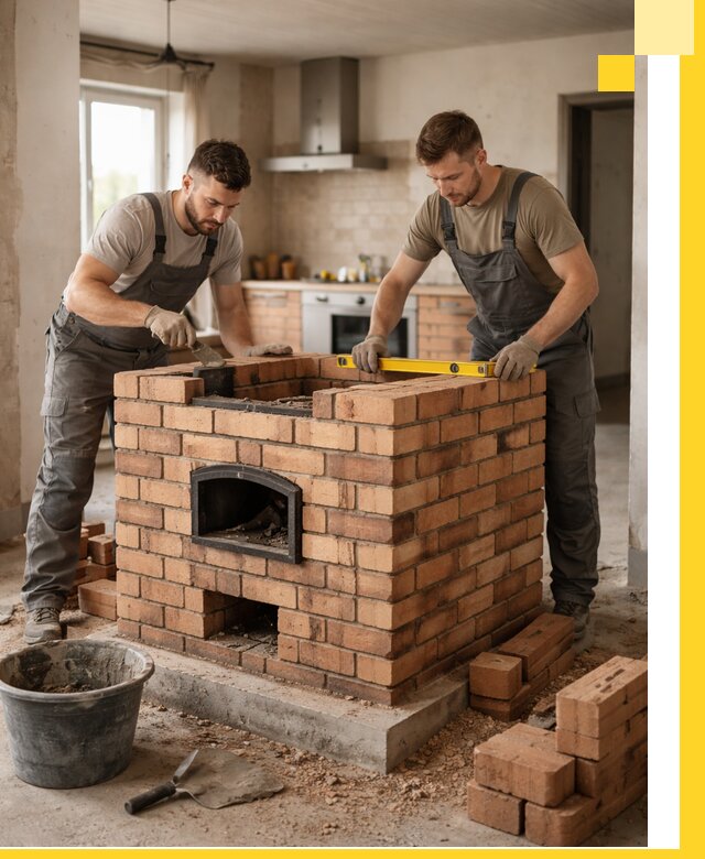 Установка и монтаж печей в частном доме в Конаково под ключ