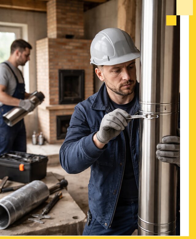 Профессиональный монтаж дымоходов для печей в Конаково