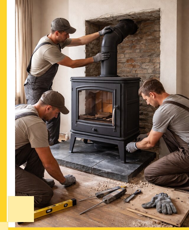 Монтаж печи камина в частном доме в Конаково от 25343 р. | ЭриданКнк