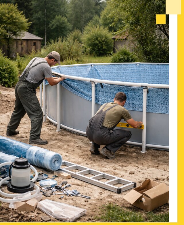 Установка и монтаж каркасных бассейнов в Конаково под ключ