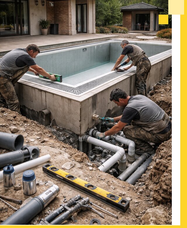 Строительство переливных бассейнов в Конаково под ключ