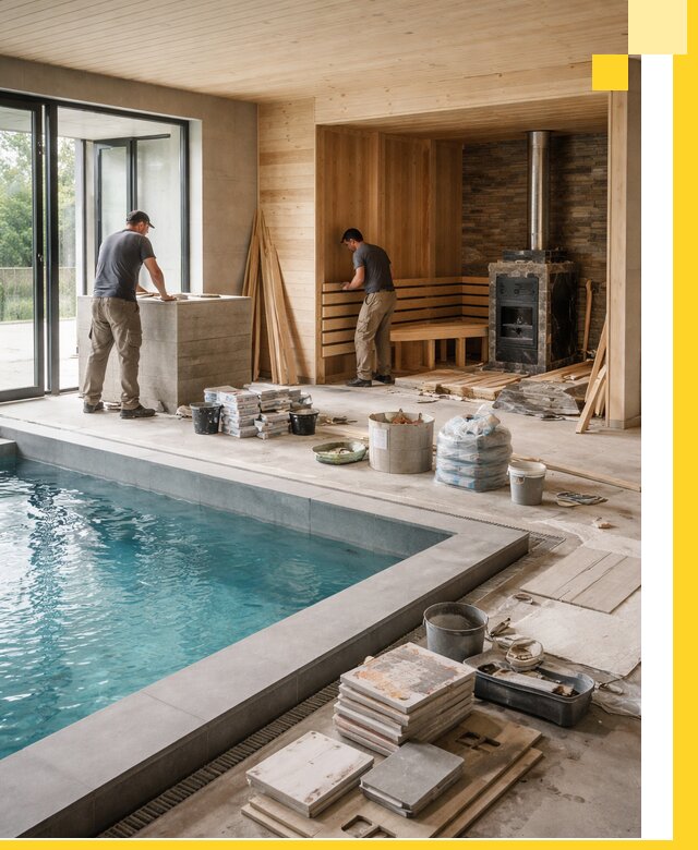 Проектирование и строительство бань с бассейном в Конаково