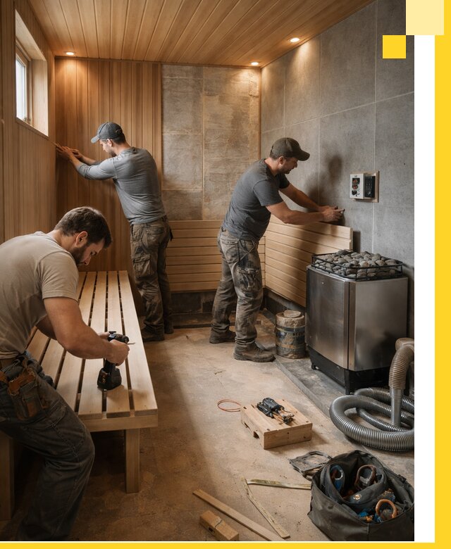 Сауны под ключ в Конаково, проектирование, строительство, отделка