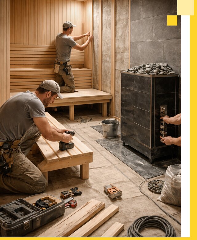 Дизайн и строительство интерьерных саун под ключ в Конаково