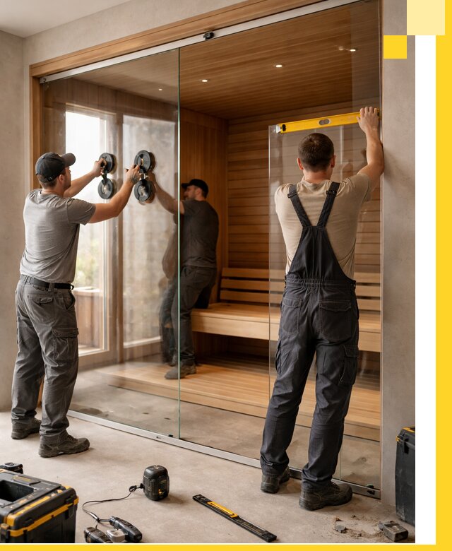 Производство и монтаж стеклянных саун под ключ в Конаково