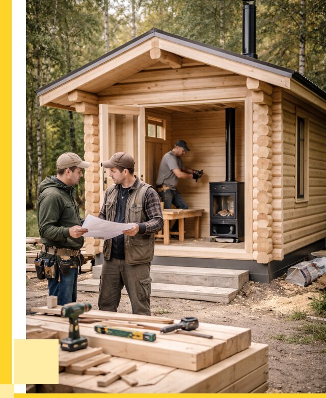 Монтаж бань под ключ в Конаково — от 202740 р. | ЭриданКнк