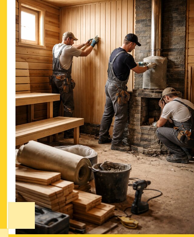 Ремонт бань под ключ в Конаково от 45617 р. | ЭриданКнк