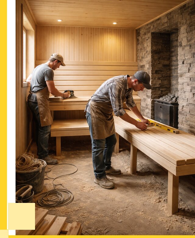 Отделка бани в Конаково: внутренняя отделка от 3041 р. | ЭриданКнк