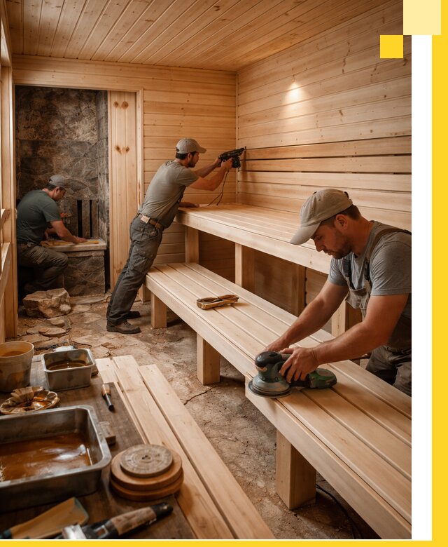 Профессиональная отделка бань в Конаково под ключ, с гарантией