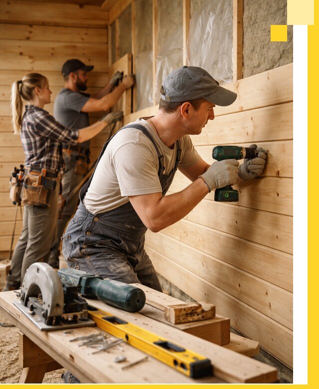 Обшивка бань под ключ в Конаково: отделка стен и потолков