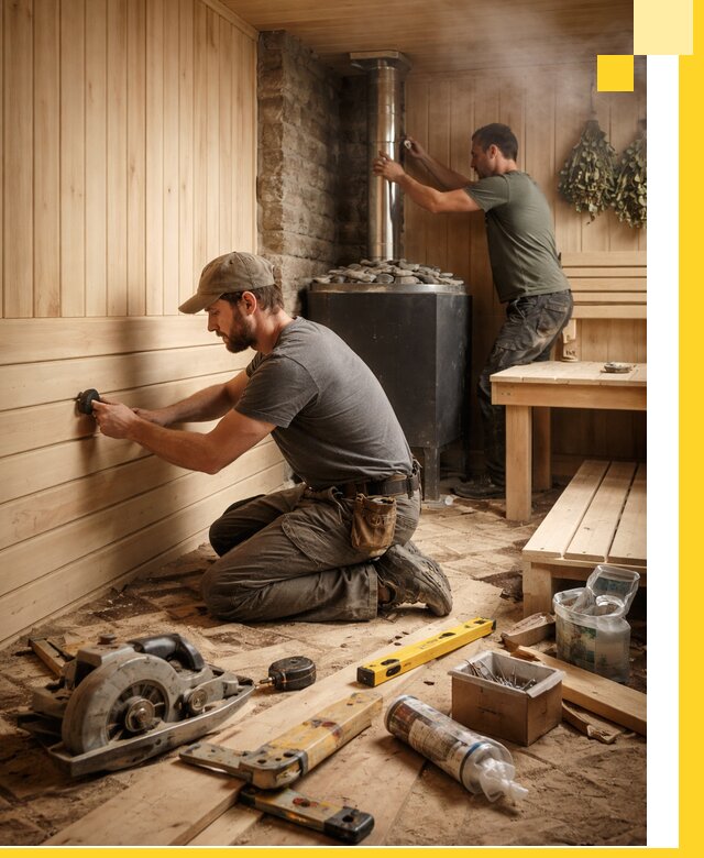 Полное строительство и оснащение парных под ключ в Конаково