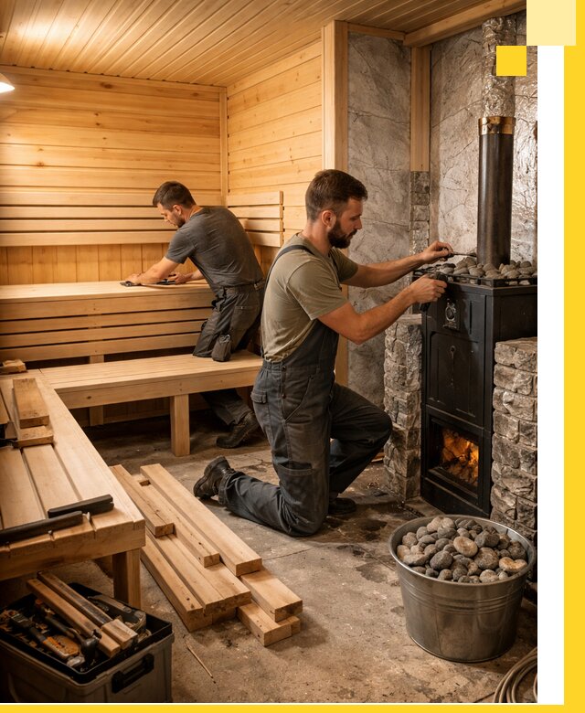 Дизайн и строительство интерьеров бань под ключ в Конаково