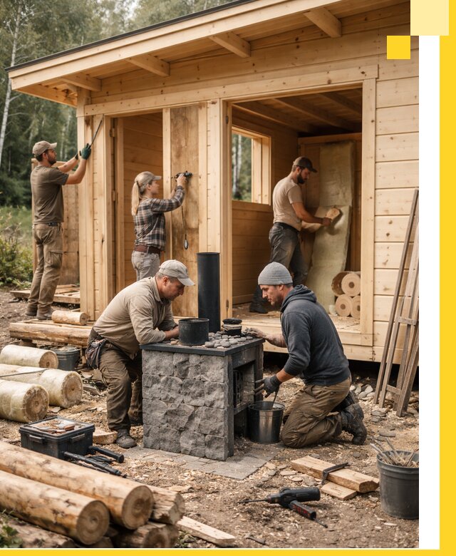 Купить баню под ключ в Конаково строительство монтаж отделка