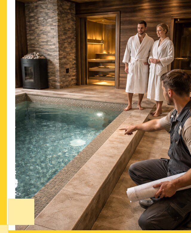 Проект бани с бассейном под ключ в Конаково от 65891 р. | ЭриданКнк