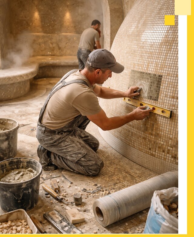 Хамам под ключ в Конаково: проектирование, строительство, отделка