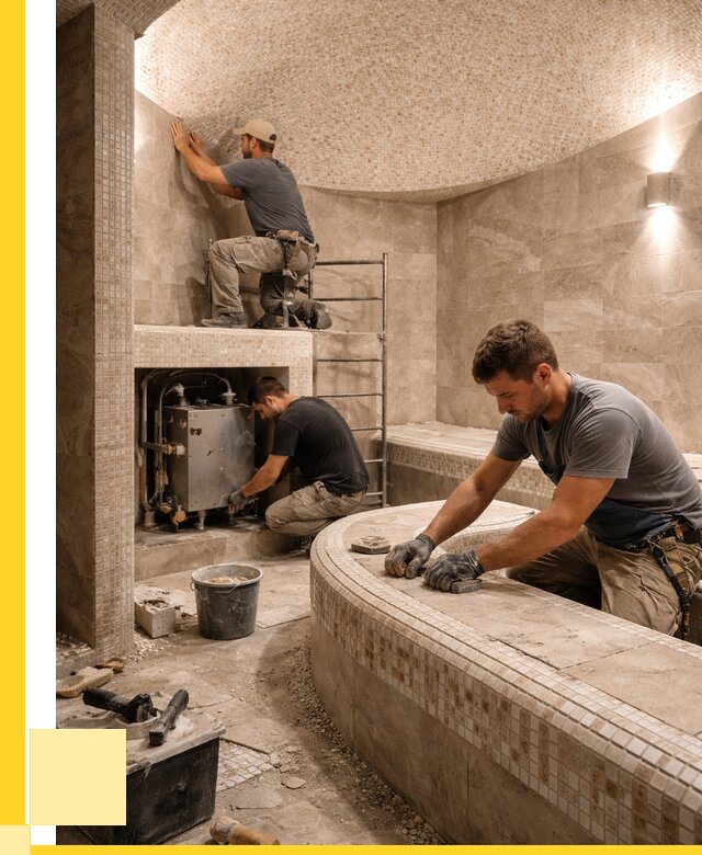 Монтаж хамамов под ключ в Конаково от 253425 р. ЭриданКнк