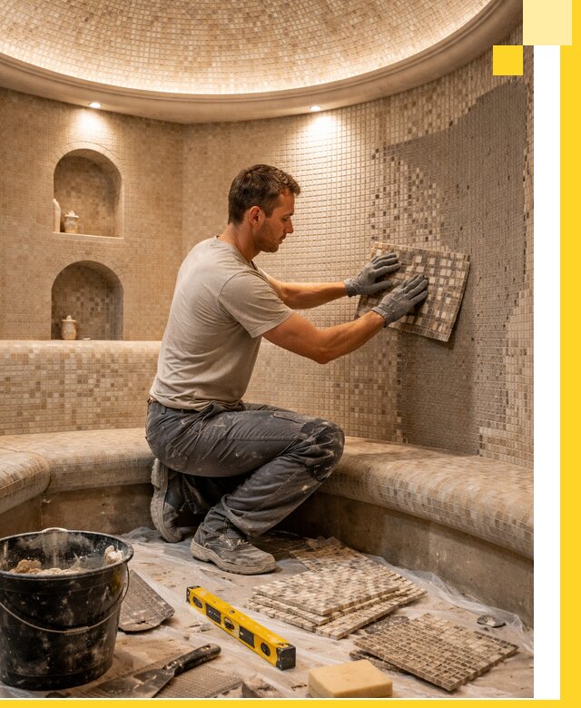 Устройство и монтаж домашнего хамама под ключ в Конаково