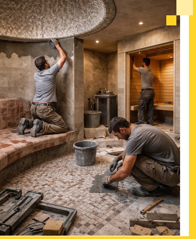 Проект и строительство хамама бани и сауны под ключ в Конаково