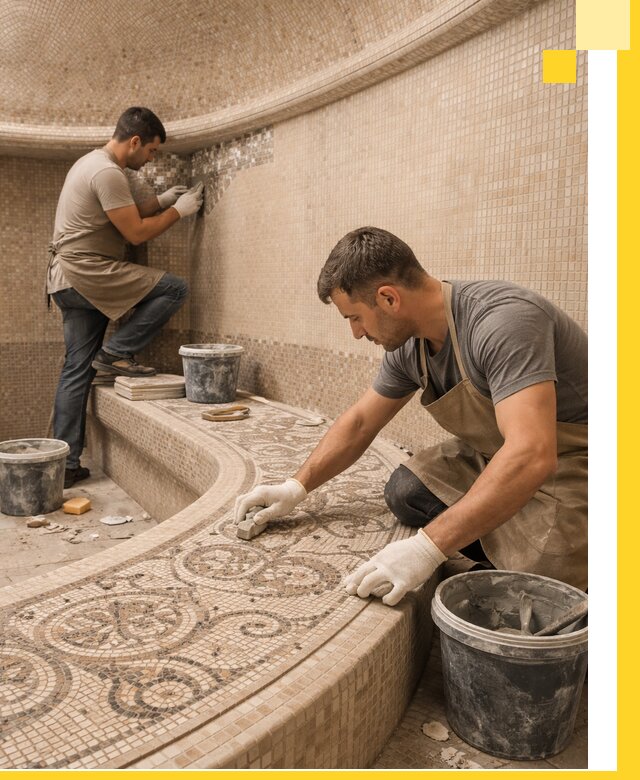 Плитка для хамама в Конаково, укладка, подбор и поставка