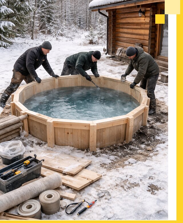 Изготовление и установка ледяных купелей под ключ в Конаково