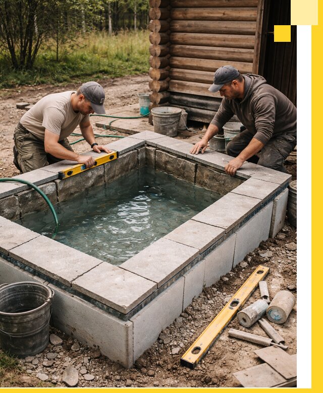 Изготовление и установка холодных купелей под ключ в Конаково